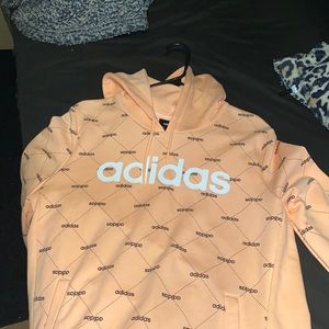 adidas peach pullover hoodie
